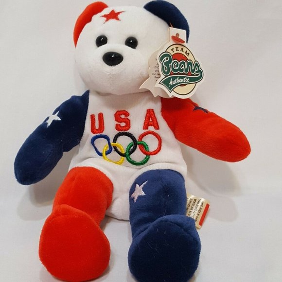 Team Bears Authentic Bean Plush Bears USA Olympic - Picture 1 of 12